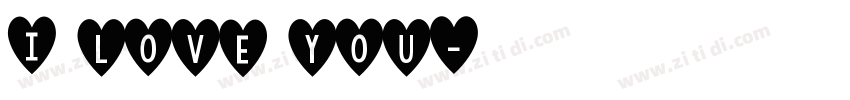 I love you字体转换